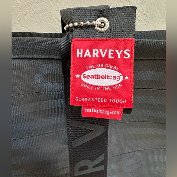 Extra Large Harvey’s Original Seatbelt Bag Black Handbag Tote MADE IN USA Rare - Picture 7 of 7